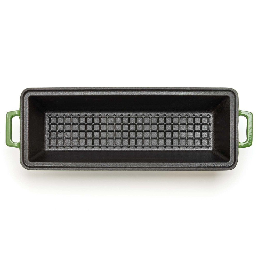 Lava Geëmailleerde gietijzeren terrine 26,5x8,5x6cm 1,05L groen