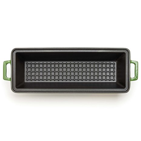 Lava Geëmailleerde gietijzeren terrine 26,5x8,5x6cm 1,05L groen
