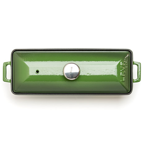 Lava Geëmailleerde gietijzeren terrine 26,5x8,5x6cm 1,05L groen