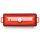 Lava Geëmailleerde gietijzeren terrine 26,5x8,5x6cm 1,05L rood