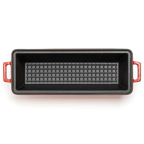 Lava Geëmailleerde gietijzeren terrine 26,5x8,5x6cm 1,05L rood