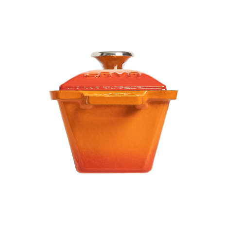 Lava Geëmailleerde gietijzeren terrine 26,5x8,5x6cm 1,05L oranje