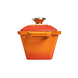 Lava Geëmailleerde gietijzeren terrine 26,5x8,5x6cm 1,05L oranje