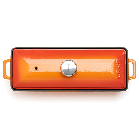 Lava Geëmailleerde gietijzeren terrine 26,5x8,5x6cm 1,05L oranje