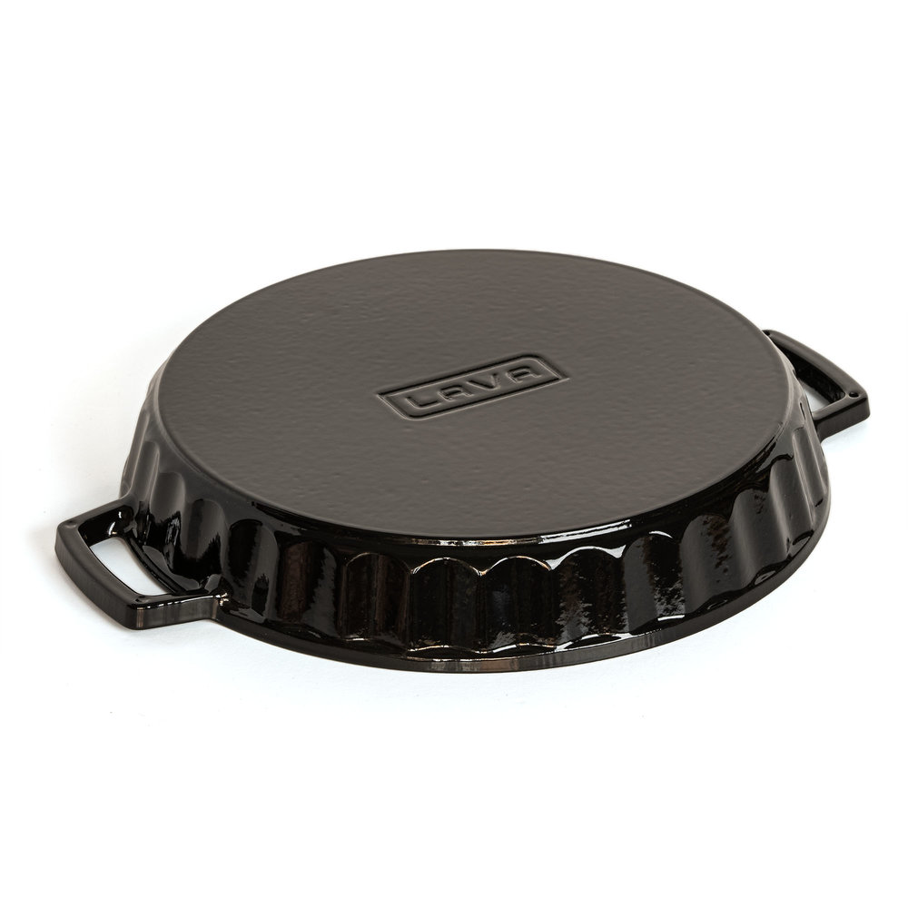 Lava Enameled cast iron quiche / tart pan 30cm black