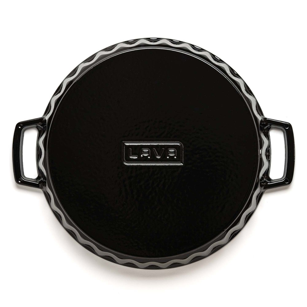 Lava Enameled cast iron quiche / tart pan 30cm black