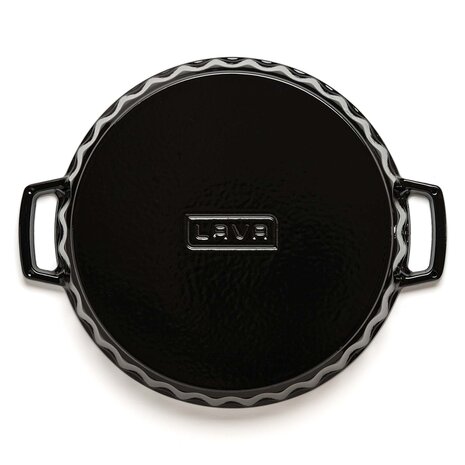 Lava Enameled cast iron quiche / tart pan 30cm black