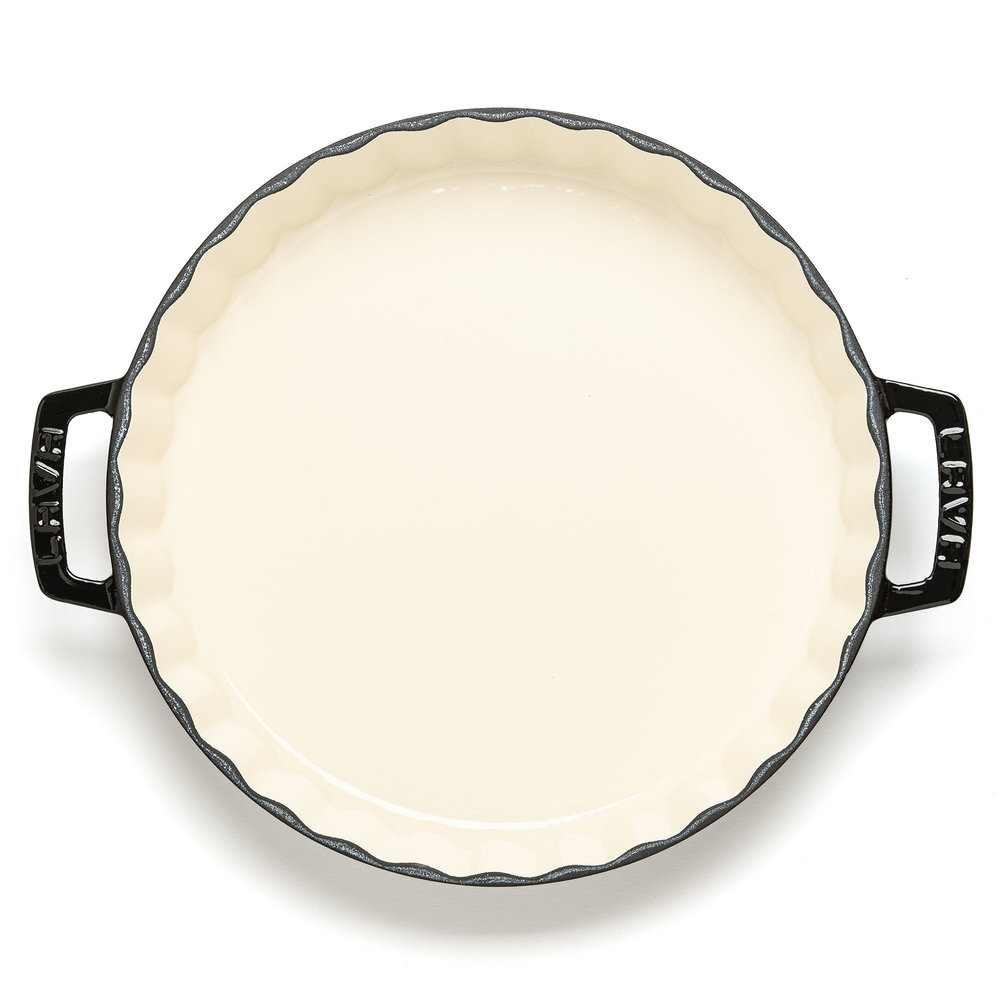 Lava Enameled cast iron quiche / tart pan 30cm black