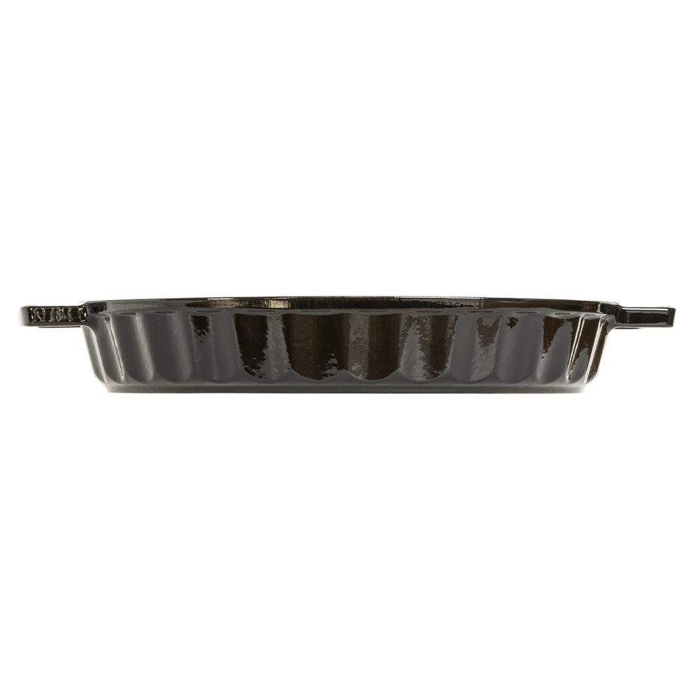 Lava Enameled cast iron quiche / tart pan 30cm black