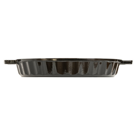 Lava Enameled cast iron quiche / tart pan 30cm black