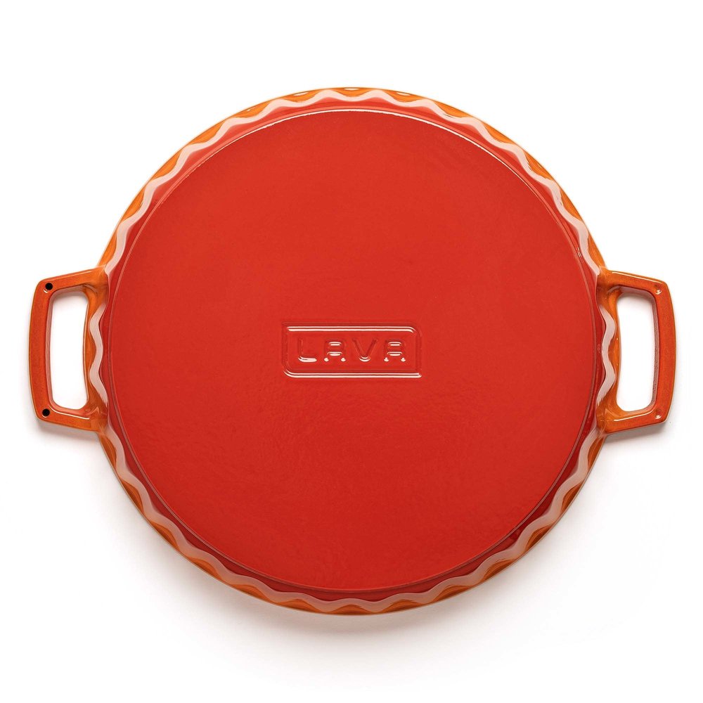 Lava Geëmailleerde gietijzeren taartvorm 30cm oranje