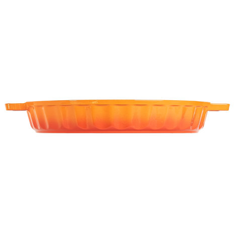 Lava Geëmailleerde gietijzeren taartvorm 30cm oranje