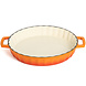 Lava Enameled cast iron quiche / tart pan 30cm orange
