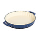 Lava Enameled cast iron quiche / tart pan 30cm blue