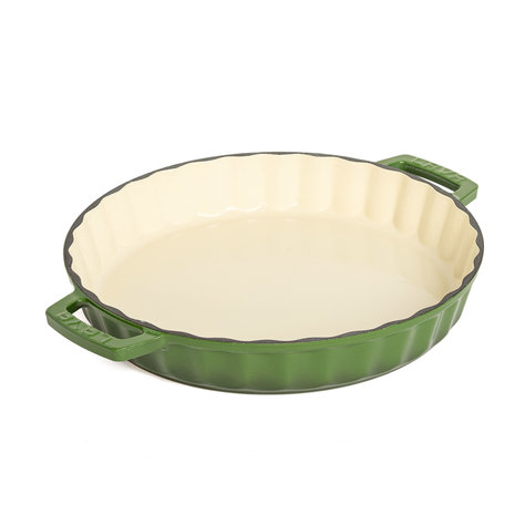 Lava Geëmailleerde gietijzeren taartvorm 30cm groen