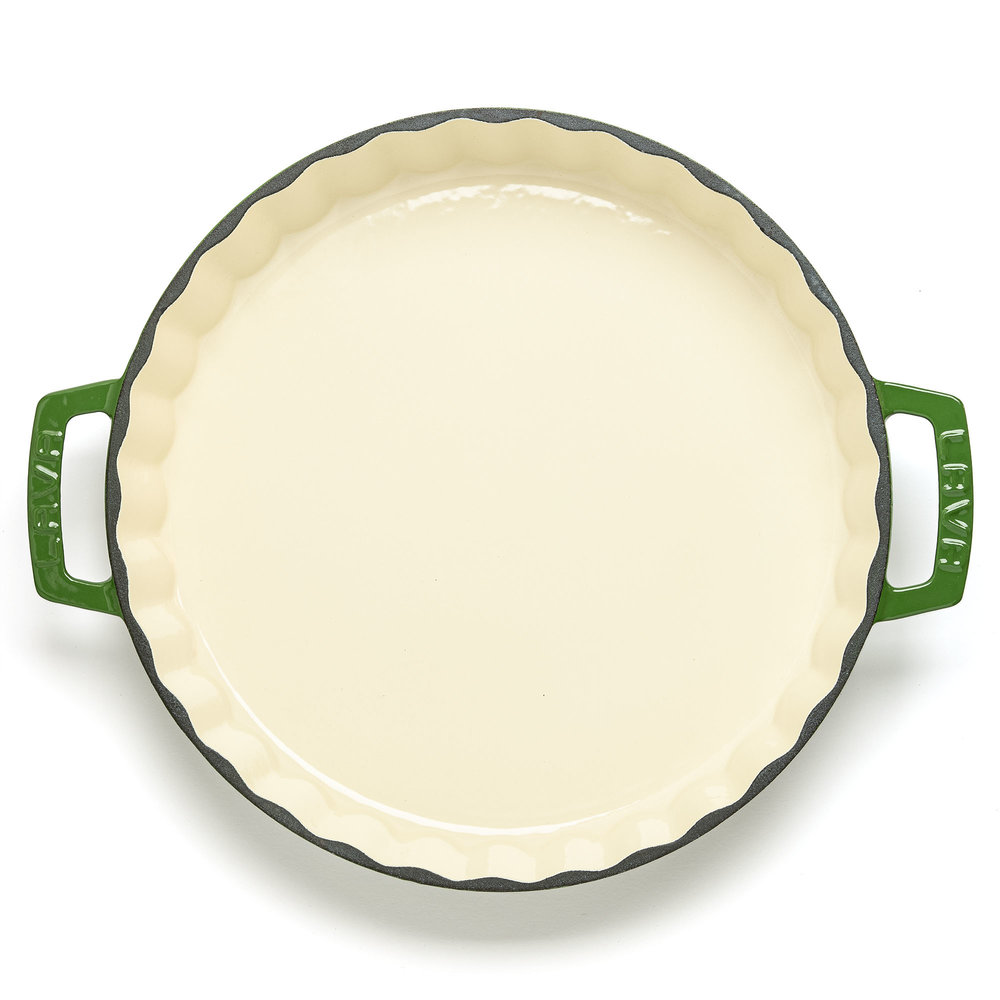 Lava Geëmailleerde gietijzeren taartvorm 30cm groen