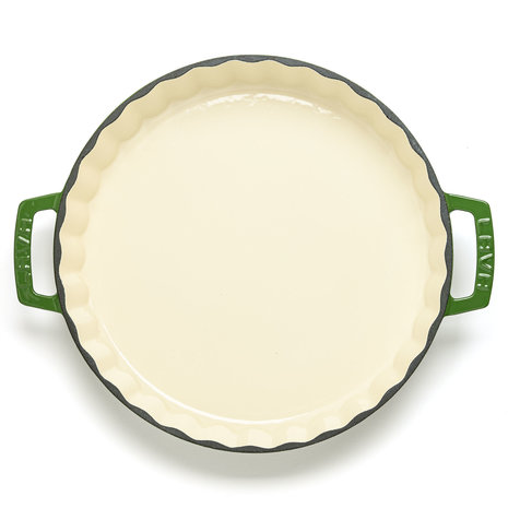 Lava Geëmailleerde gietijzeren taartvorm 30cm groen