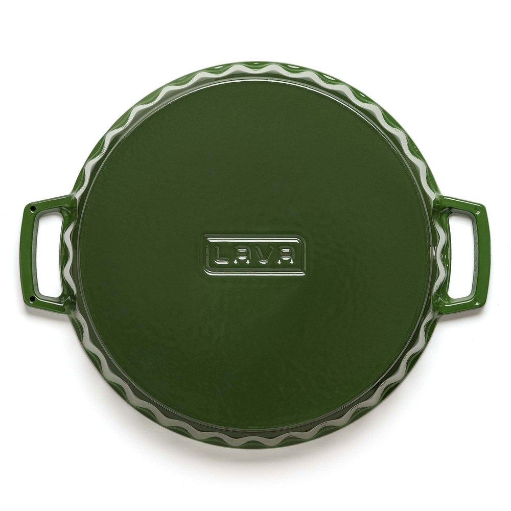 Lava Geëmailleerde gietijzeren taartvorm 30cm groen