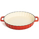 Lava Enameled cast iron quiche / tart pan 30cm red