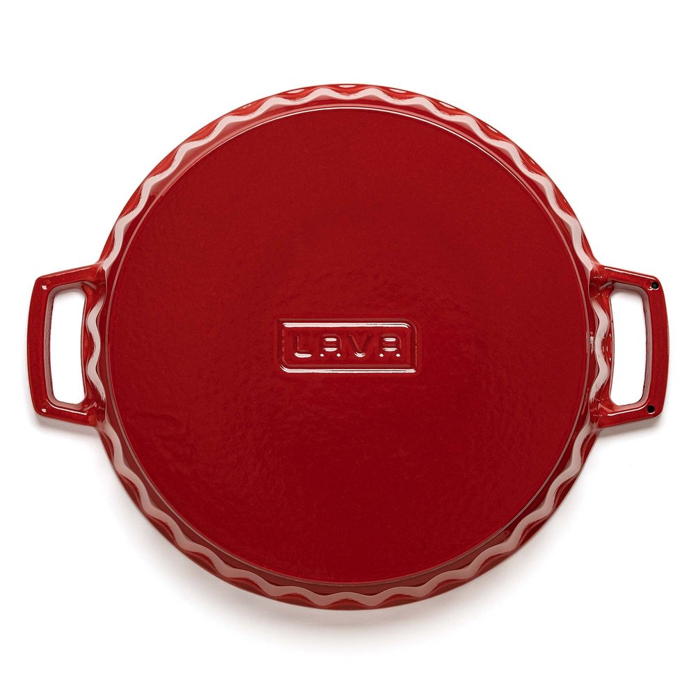 Lava Enameled cast iron quiche / tart pan 30cm red
