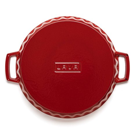 Lava Geëmailleerde gietijzeren taartvorm 30cm rood Lava Geëmailleerde gietijzeren taartvorm 30cm rood