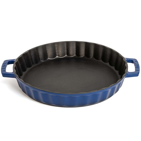 Lava Geëmailleerde gietijzeren taartvorm 30cm blauw Lava Geëmailleerde gietijzeren taartvorm 30cm blauw