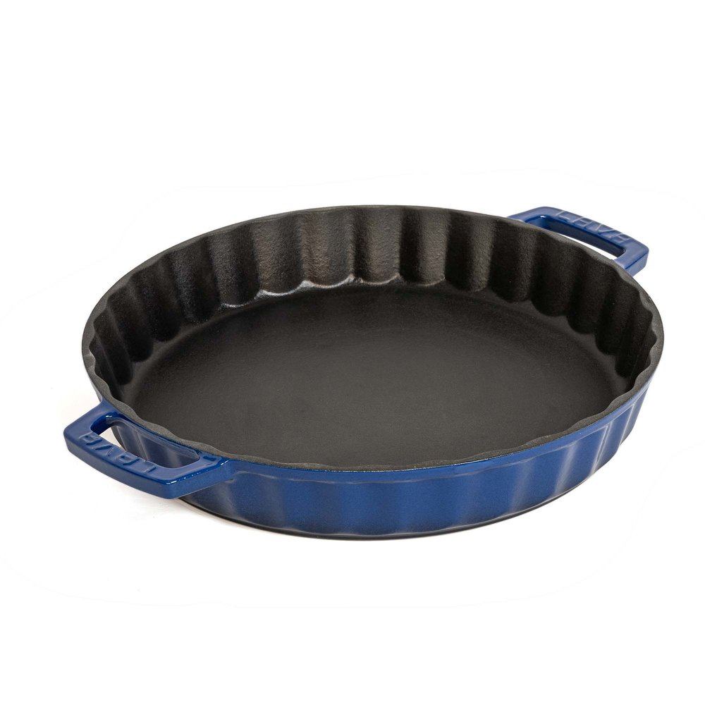 Lava Geëmailleerde gietijzeren taartvorm 30cm blauw Lava Geëmailleerde gietijzeren taartvorm 30cm blauw