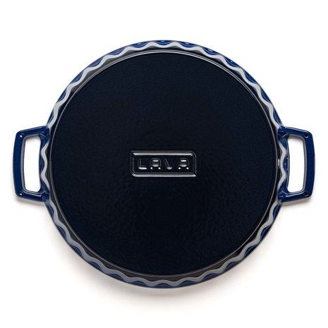 Lava Enameled cast iron quiche / tart pan 30cm blue Lava Enameled cast iron quiche / tart pan 30cm blue