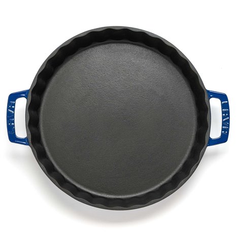 Lava Enameled cast iron quiche / tart pan 30cm blue Lava Enameled cast iron quiche / tart pan 30cm blue