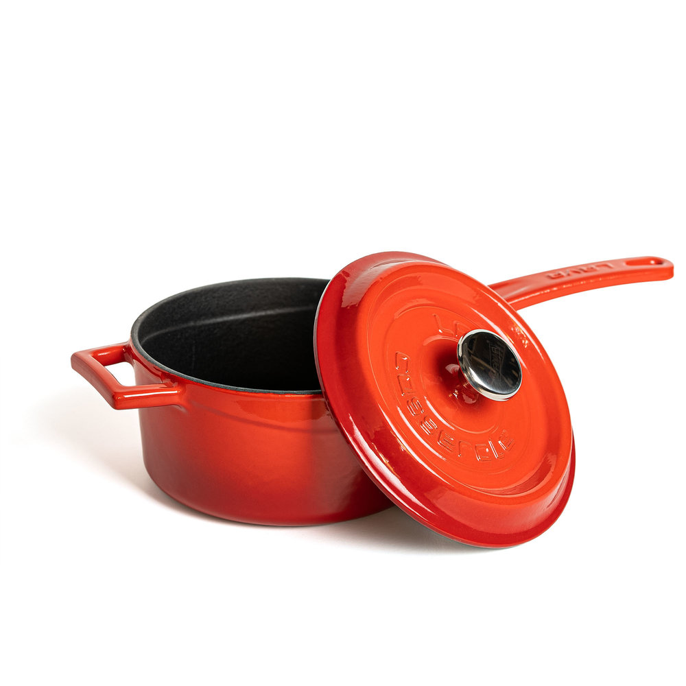 Lava Enameled cast iron saucepan 16cm 1,35L red