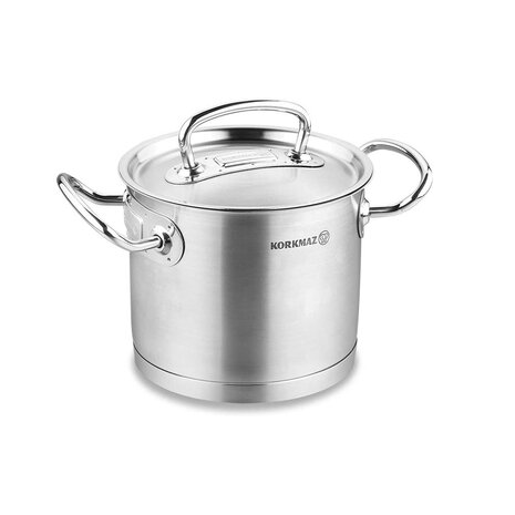 Korkmaz Proline hoge kookpan 16x14cm 2,7L met deksel