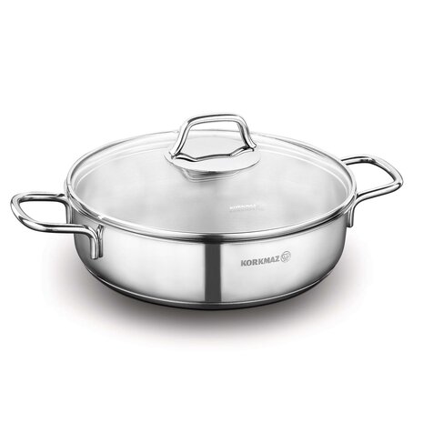Korkmaz Perla low cooking pot 26x7cm 3,6L with lid