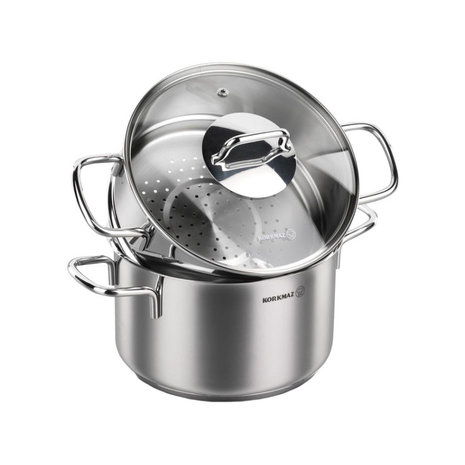 Korkmaz Perla cooking pot with steamer 20x12+10cm with lid