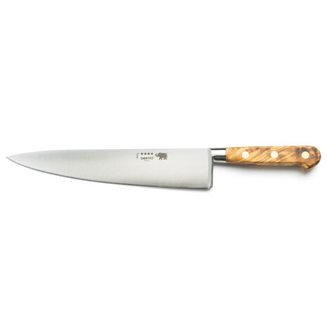 Sabatier ****Elephant Koksmes 25cm gesmeed RVS / olijfhout Sabatier ****Elephant Koksmes 25cm gesmeed RVS / olijfhout