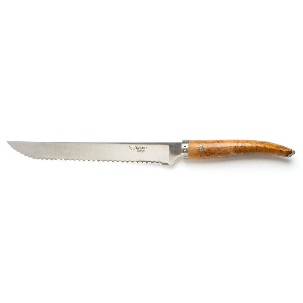 Laguiole en Aubrac Gourmet bread knife 25cm teak