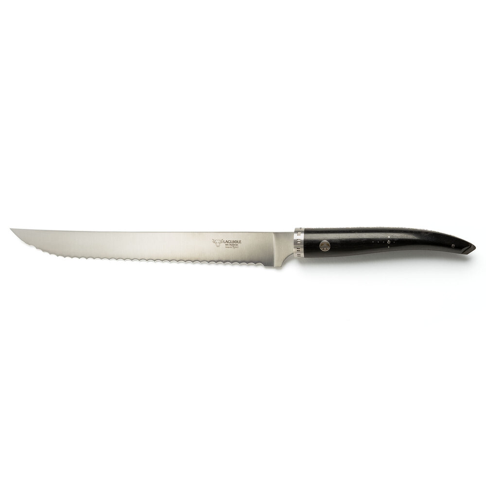 Laguiole en Aubrac Gourmet bread knife 25cm ebony