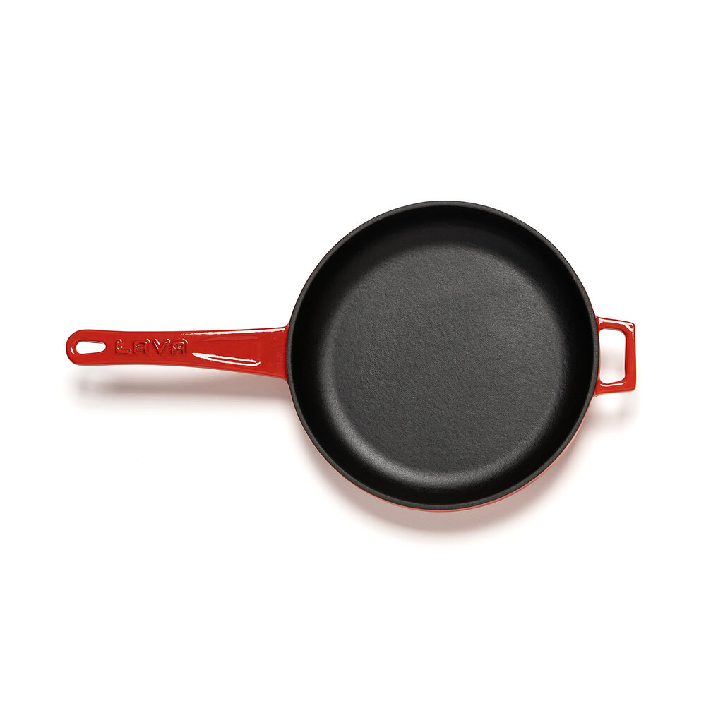 Lava Enameled cast iron skillet 20cm red