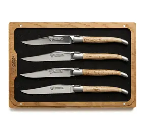 Laguiole en Aubrac 4 steak knives birch Laguiole en Aubrac 4 steak knives birch