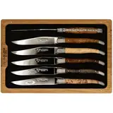 Laguiole en Aubrac 6 steak knives mixed burls