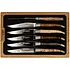 Steakmessen van 6 soorten knoesthout