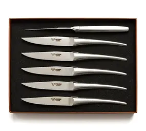 Laguiole en Aubrac 6 Monobloc steak knives matte Laguiole en Aubrac 6 Monobloc steak knives matte