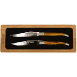 Laguiole en Aubrac 2 steak knives pistachio
