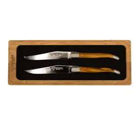 Laguiole en Aubrac 2 steakmessen pistache Laguiole en Aubrac 2 steakmessen pistache