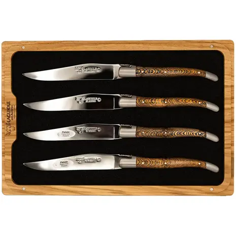 Laguiole en Aubrac 4 planewood steak knives Laguiole en Aubrac 4 planewood steak knives