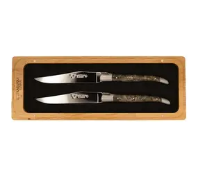 Laguiole en Aubrac 2 steak knives poplar Laguiole en Aubrac 2 steak knives poplar