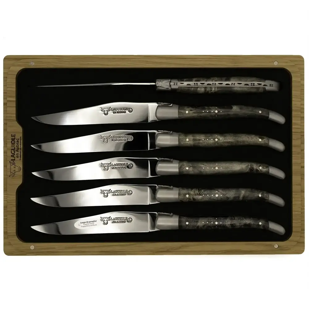 Laguiole en Aubrac 6 poplar steak knives Laguiole en Aubrac 6 poplar steak knives