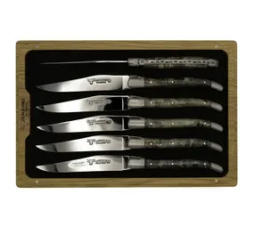 Laguiole en Aubrac 6 steak knives poplar Laguiole en Aubrac 6 steak knives poplar