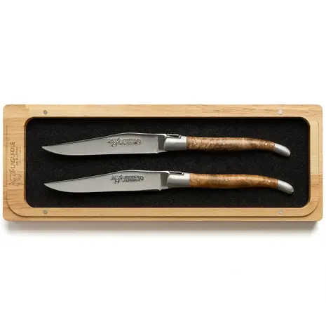 Laguiole en Aubrac 2 teakwood steak knives Laguiole en Aubrac 2 teakwood steak knives
