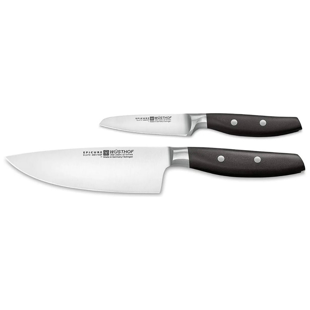Wüsthof Epicure Slate koksmes 16cm en officemes 9cm