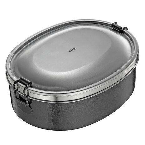 Cilio Ovale mat RVS lunchbox 18x14x6cm Cilio Ovale mat RVS lunchbox 18x14x6cm